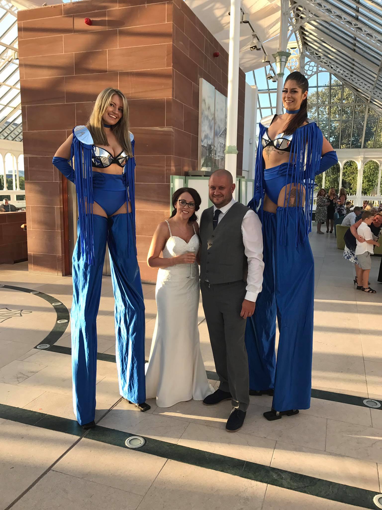 Wedding Stilt Walkers photo