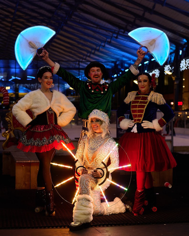 Festive Rollerskaters photo