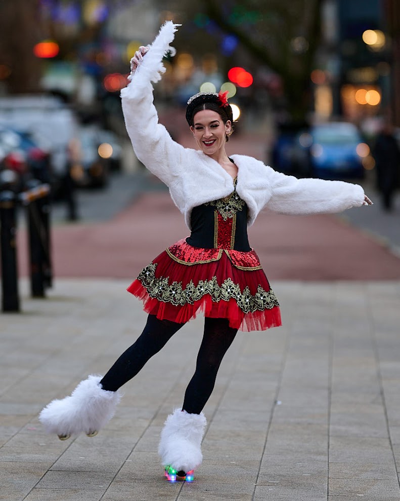 Festive Rollerskaters photo