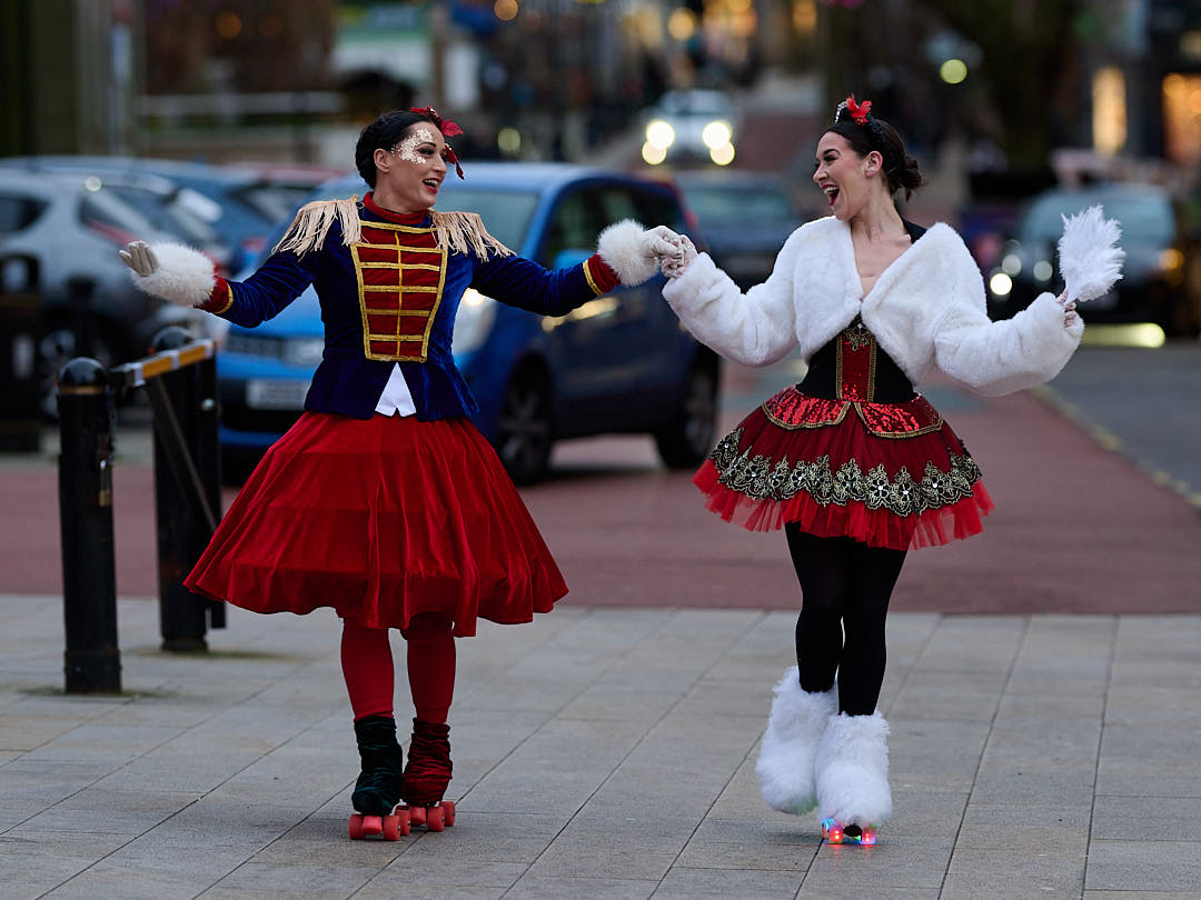 Festive Rollerskaters photo