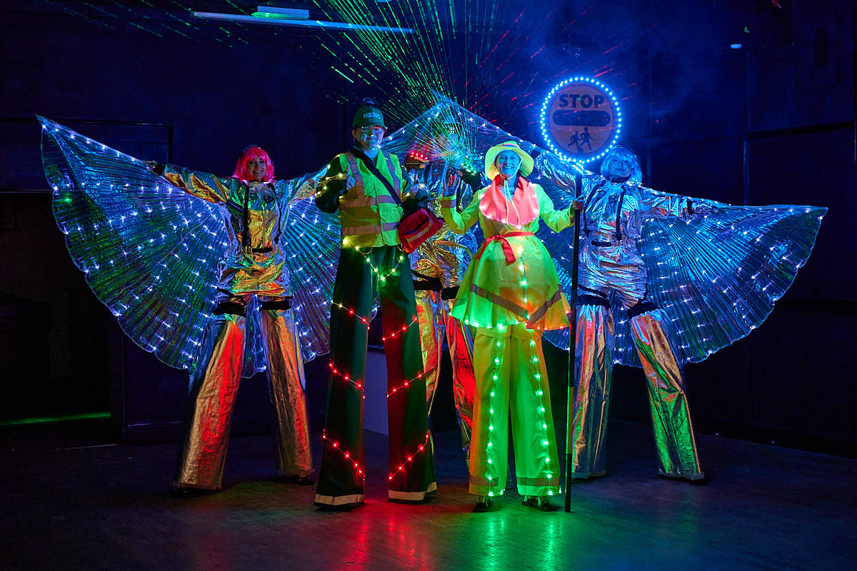 Laser Stilt Walkers