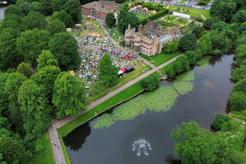 Astley Hall Drone Aerial Chorley