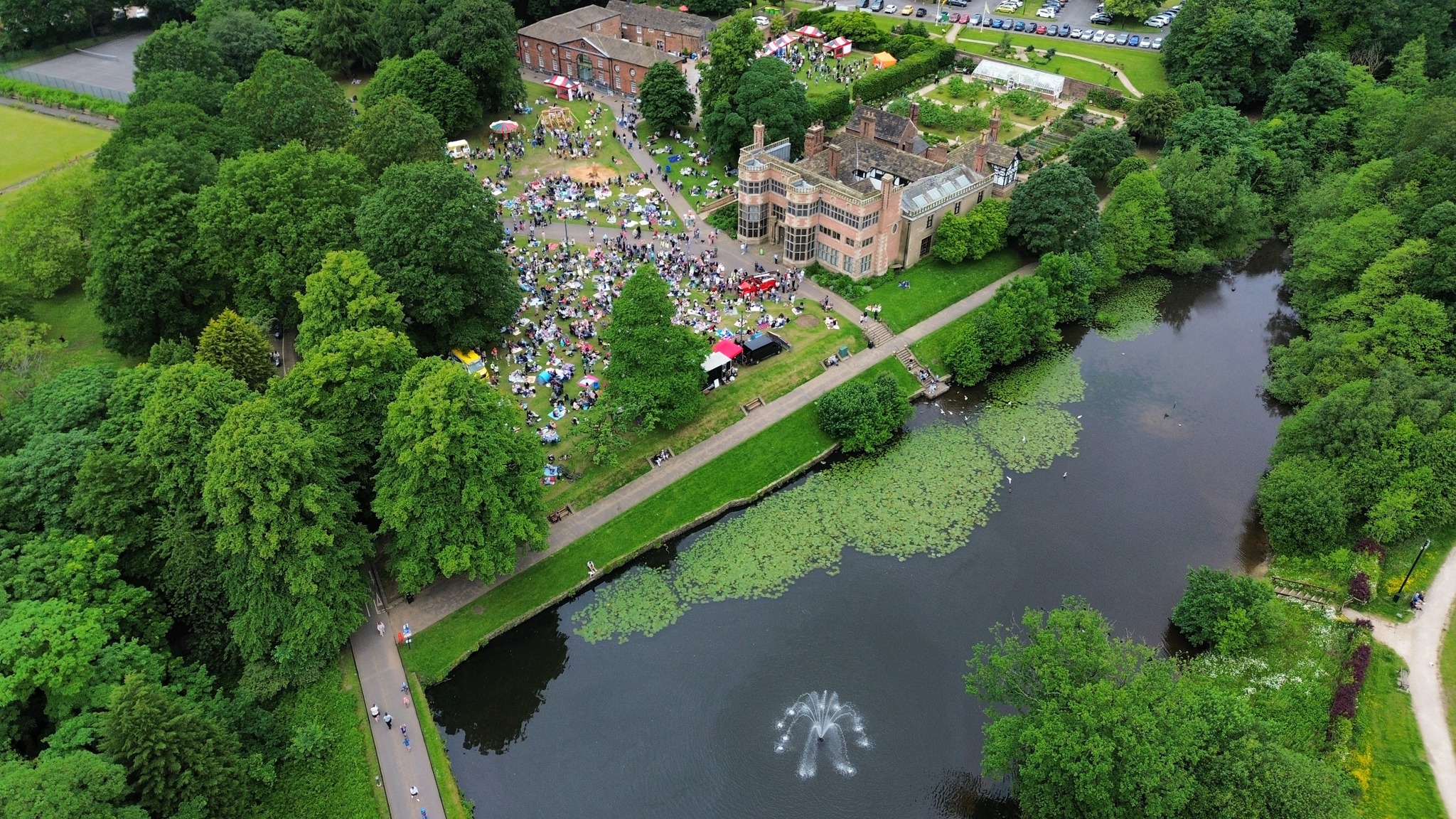 Astley Hall Drone Aerial Chorley